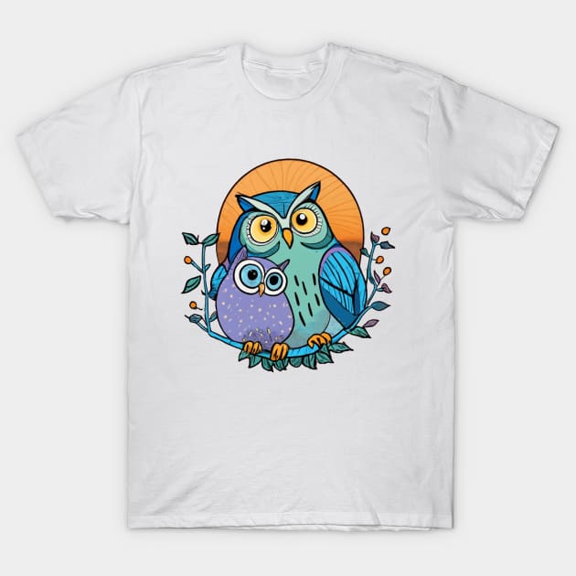 mommy and baby owl T-Shirt by JnS Merch Store